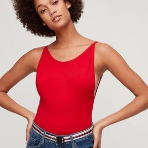 Aritzia TNA Cozumel Bodysuit Red Backless Size M